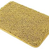 Yeaban Gold Badezimmer Teppiche - Dicke Chenille-Badematten | Saugfähiger und Waschbarer Badteppich…