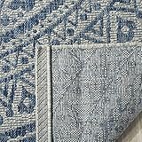 SAFAVIEH Zeitgenössische Teppich für Innen - & Außenbereich - Courtyard Collection, Kurzer Flor, Hellgrau…