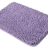 Yeaban Lavendel Badezimmerteppiche - Dicke Chenille-Badematten | Saugfähiger und waschbarer Badteppich,…