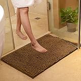 DOTBUY Bad-Teppiche, Chenille Anti-Rutsch-Bequeme Super saugfähiger weicher Duschteppich Dusche Teppich…