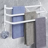 Handtuchhalter Bad 3 Tier Ohne Bohren 60CM,Weiß Aluminium Wand-handtuchhalter Badezimmer Bad KüChe FüR…