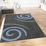 VIMODA Teppich Teppiche in Blau Grau Kreisel, Maße:120x170 cm