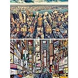 GREAT ART® Set mit 2 Poster – New York – Skyline USA Großstadt Weltstadt Berühmt Filme Hintergrund Fotoplakat Dekoration Bild Wanddeko (Din A2 - 42 x 59,4)