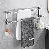 HONPHIER Einziehbar Handtuchhalter 43-78CM Edelstahl Handtuchhalter Bad Handtuchstange Wand-handtuchhalter…